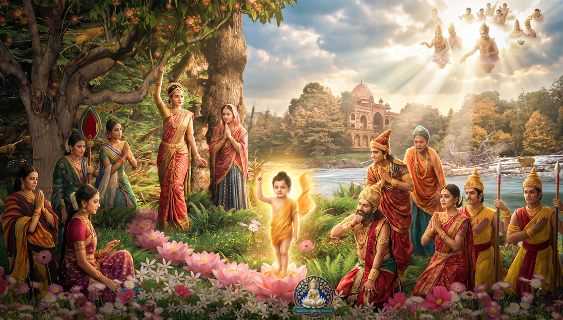 Tranh vườn Lâm Tỳ Ni (103)